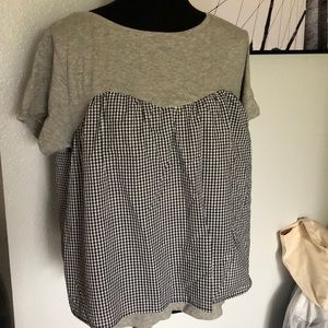 Plaid blouse nwot